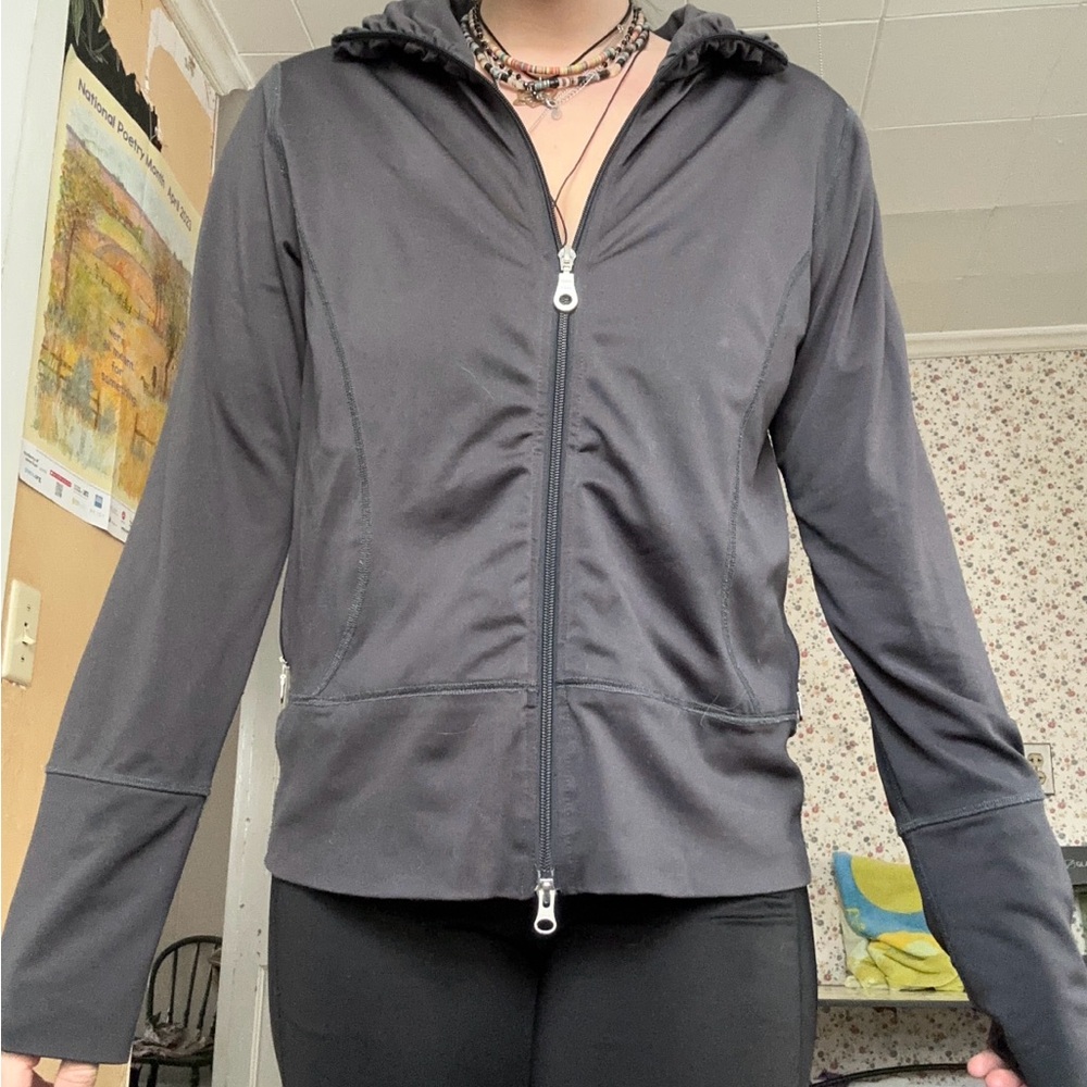 Women's Dark Grey Zip-Up Jacket